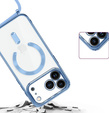 Etui do iPhone 17 Pro, Electro MagSafe, niebieskie + Smycz
