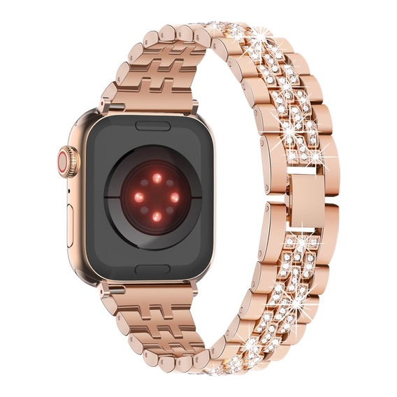 Bransoleta do Apple Watch 1/2/3/4/5/6/7/8/9/10/11/SE Ultra 1/2/3 42/44/45/46/49mm, Różowa rose gold