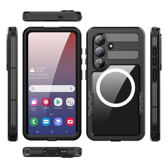 Etui wodoodporne do Samsung Galaxy S26, Redpepper, do MagSafe, czarne