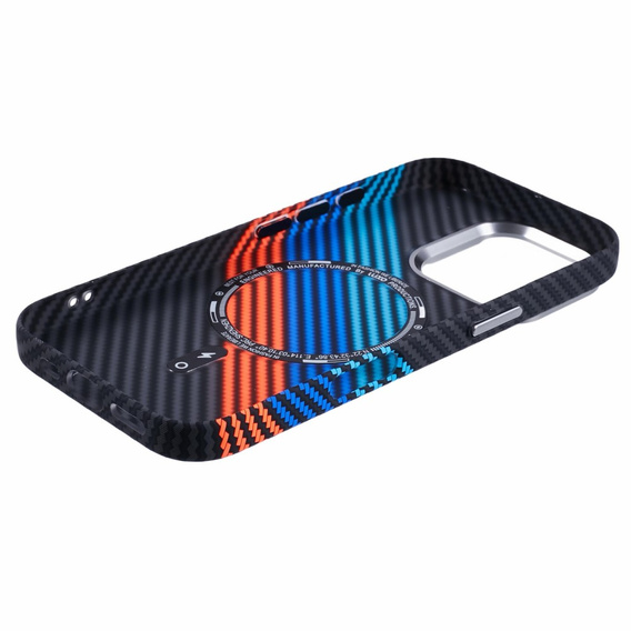 Etui do iPhone 16 Pro Max, Carbon Fiber MagSafe, granatowe