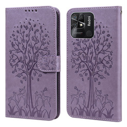 Etui Wallet do Xiaomi Redmi 10C, Deer Tree, Purple