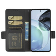 Etui z klapką do Motorola Moto G72, Wallet Litchi Magnet, czarne