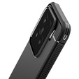 Etui Spigen do Xiaomi 15, Rugged Armor, czarne + Szkło Hartowane 9H