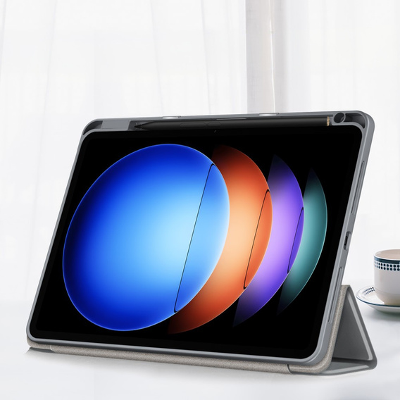 Etui do Xiaomi Pad 6S Pro 12.4, Smartcase Hybrid, z miejscem na rysik, szare