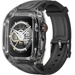 Pasek Silikonowy z Etui do Apple Watch 4/5/6/7/8/9/SE 44/45MM, Czarny