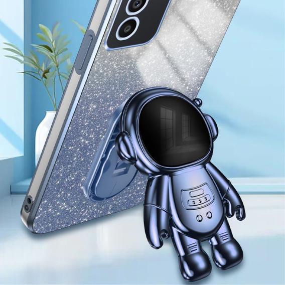 Etui do Samsung Galaxy A15 4G / 5G, Glitter Astronaut, niebieskie