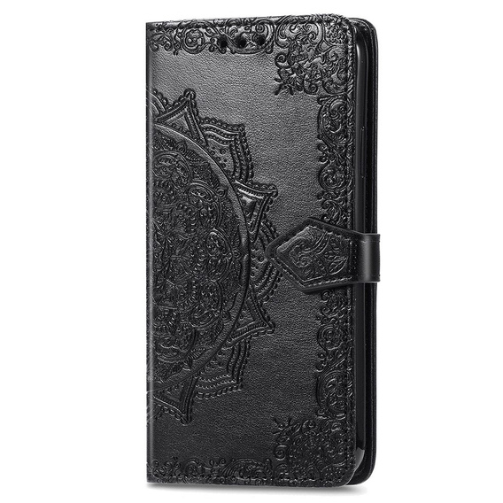 Etui z klapką do Xiaomi Poco X4 Pro 5G, Mandala, czarne