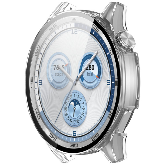 2w1 Etui + Szkło Hartowane do Huawei Watch GT 5 46mm, Przezroczyste