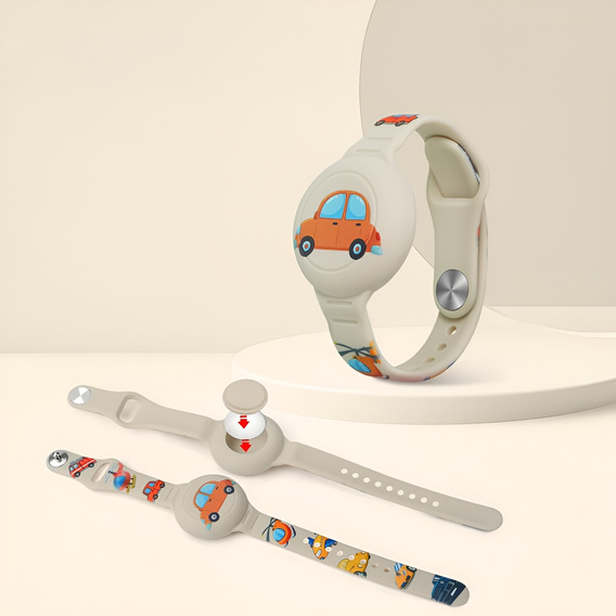 Wodoodporna opaska ochronna do Apple AirTag 2 / 1, beżowa