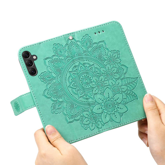 Etui z klapką do Samsung Galaxy A14 4G/5G, Mandala, zielone