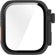 2w1 Etui + Szkło Hartowane do Huawei Watch Fit 4 Pro, Czarne/Pomarańczowe