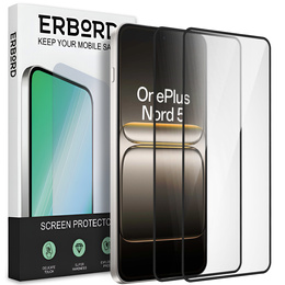 2x Szkło Hartowane do OnePlus Nord 5, ERBORD 3D pełne, szybka na cały ekran