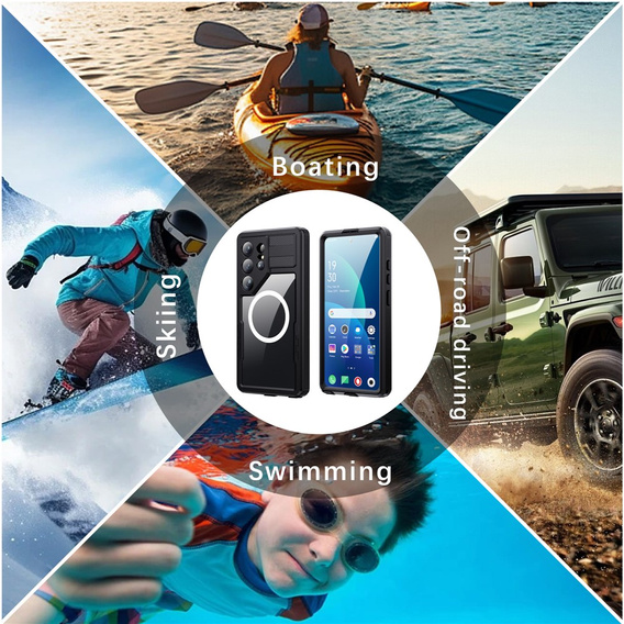 Etui wodoodporne do Samsung Galaxy S26 Ultra, Redpepper, do MagSafe, czarne