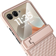 Etui do Motorola Razr 60 Ultra, PC Kickstand Case, ze szkłem, złote