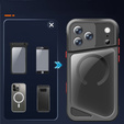 Etui Wodoodporne IP68 do iPhone 17 Pro, SHELLBOX GTM MagSafe, czarne
