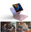 Etui z klawiaturą do iPad 10.2" 2021/2020/2019 (9/8/7 gen.), Dexnor Magnetic Keyboard Touchpad, różowe