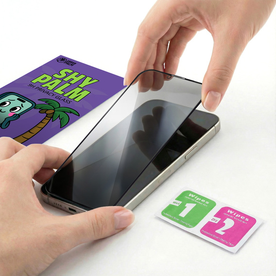 Szkło Hartowane Prywatyzujące Shy Palm do iPhone 13 Mini