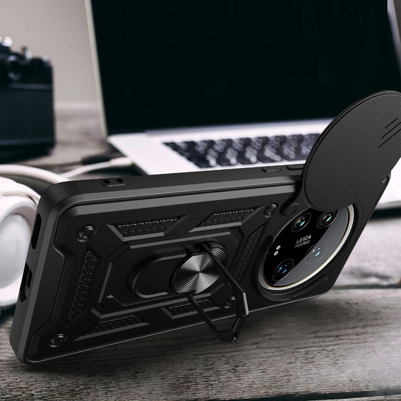 Etui pancerne do Xiaomi 14 Ultra, CamShield Slide, czarne