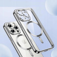 Etui do iPhone 14 Pro, Electro MagSafe, srebrne + Szkło na ekran