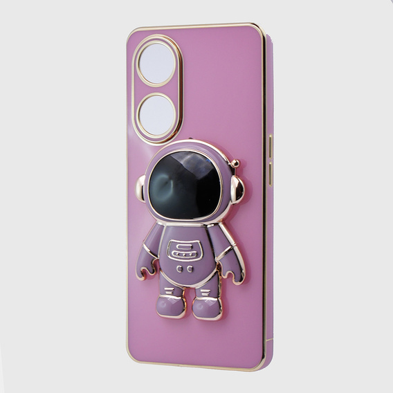 Etui do Oppo A98 5G, Astronaut, fioletowe