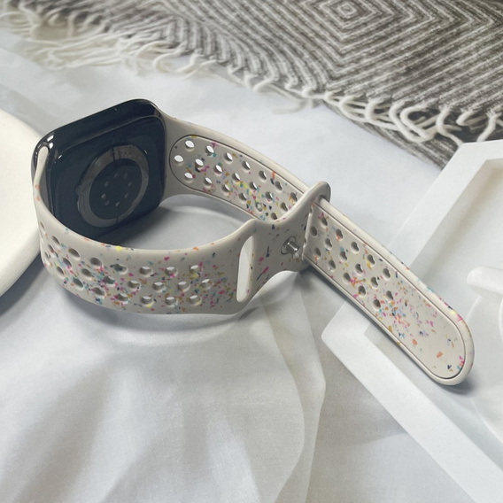 Pasek Silikonowy do Apple Watch 1/2/3/4/5/6/7/8/9/10/11/SE Ultra 1/2/3 42/44/45/46/49mm, Beżowy