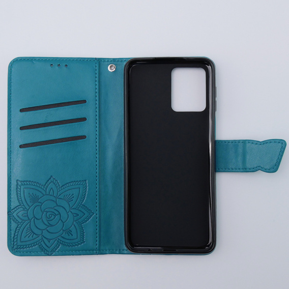 Etui z klapką do Motorola Moto G54 5G, Butterfly, niebieskie