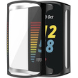 2w1 Etui z Osłoną na ekran do Fitbit Charge 5, Czarny