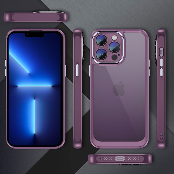 Etui do iPhone 13 Pro Max, ERBORD Impact Guard, fioletowe