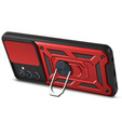 Etui pancerne do Samsung Galaxy M52 5G, CamShield Slide, czerwone