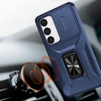 Etui do Samsung Galaxy S24+ Plus, Slide Lens Lid, Niebieskie
