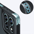 Etui do Motorola Moto G56 5G, z ochroną aparatu, przezroczyste z czarną ramką