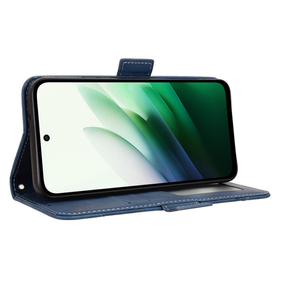 Etui z klapką do Xiaomi Redmi 15 5G / 4G, Card Slot, granatowe