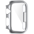 2w1 Etui + Szkło Hartowane do Apple Watch 7/8/9 45MM, Srebrne