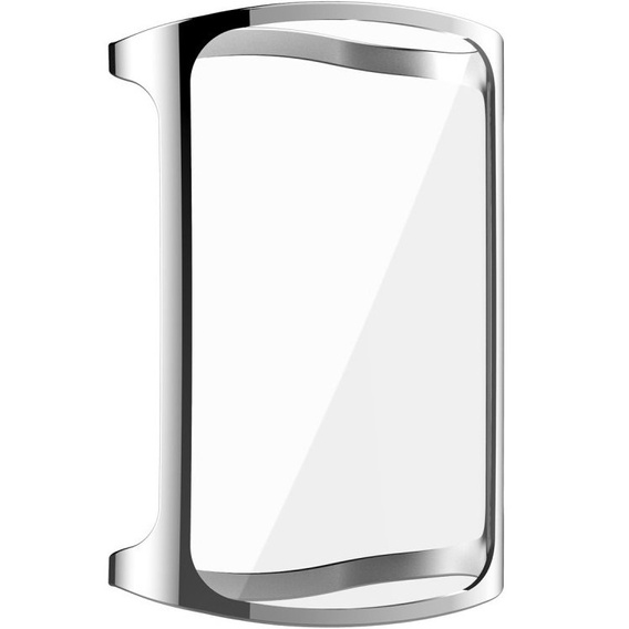 2w1 Etui z Osłoną na ekran do Fitbit Charge 5, Srebrny