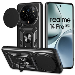Etui pancerne do Realme 14 Pro 5G, CamShield Slide, czarne