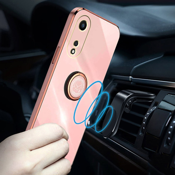 Etui do Oppo A78 5G, Electro Ring, różowe rose gold