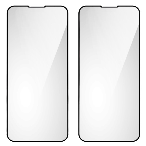 2x Szkło Hartowane do iPhone 13 Pro Max, ERBORD 3D pełne, szybka na cały ekran