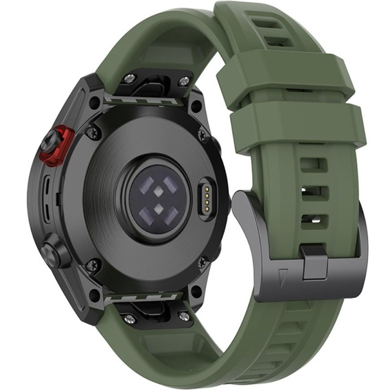 Pasek Silikonowy QuickFit 20mm do Garmin Fenix 5S/6S/7S/ 8 43mm, Ciemnozielony