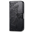 Etui z klapką do Infinix Hot 40i, Butterfly, czarne