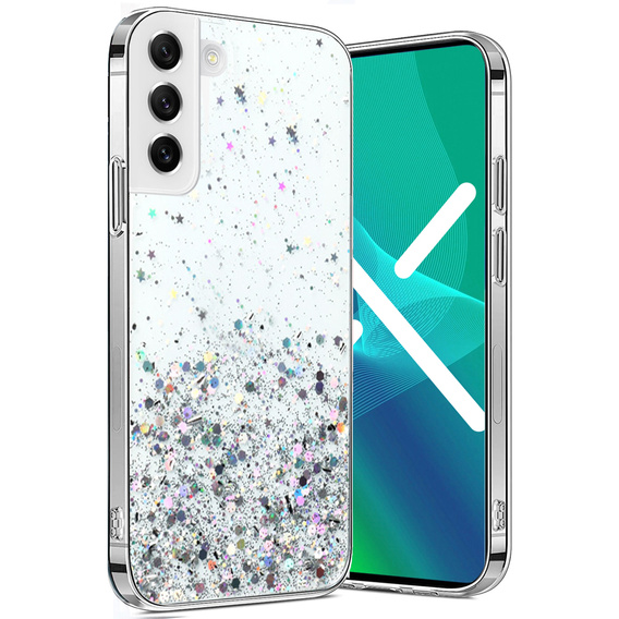 Etui do Samsung Galaxy S22 5G, Glittery, srebrne