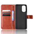 Etui z klapką do Motorola Moto G62 5G, Crazy Horse Wallet, brązowe
