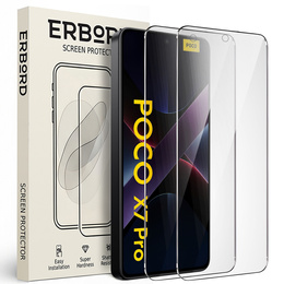 2x Szkło Hartowane do Xiaomi Poco X7 Pro, ERBORD 9H Hard Glass, szybka
