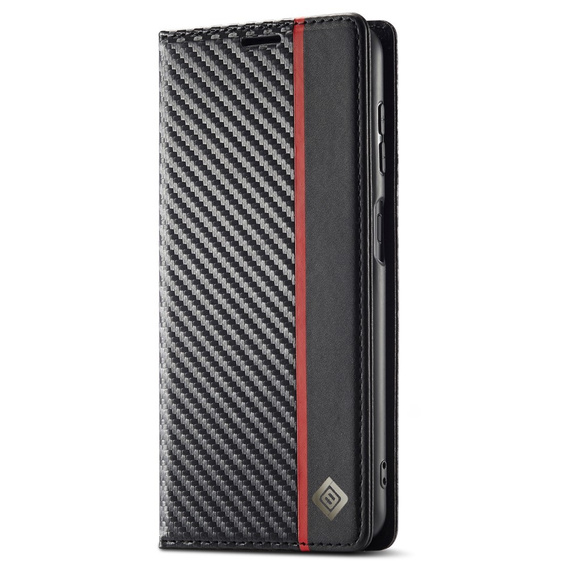 Etui z klapką do Samsung Galaxy A56 5G, Carbon LC.IMEEKE, czarne