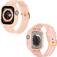 Pasek Silikonowy z Etui do Apple Watch Ultra 1/2/3 49mm, Różowy