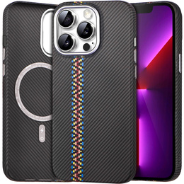 Etui do iPhone 13 Pro, Carbon Fiber MagSafe, czarne