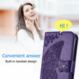 Etui z klapką do Motorola Moto G32, Butterfly, fioletowe