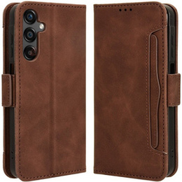Etui z klapką do Samsung Galaxy A25 5G, Card Slot, brązowe