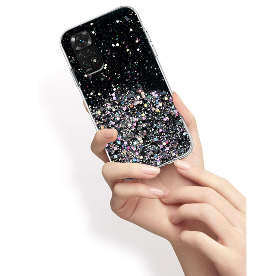 Etui do Xiaomi Redmi Note 11/11S, Glittery, czarne