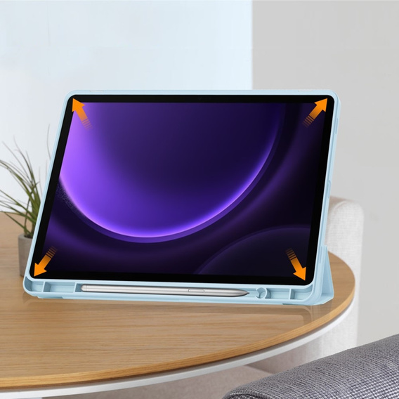 Etui do Samsung Galaxy Tab S9 FE / S10 FE, Smartcase z miejscem na rysik, niebieskie