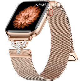 Bransoleta do Apple Watch 1/2/3/4/5/6/7/8/9/10/11/SE 38/40/41/42mm, Różowa rose gold